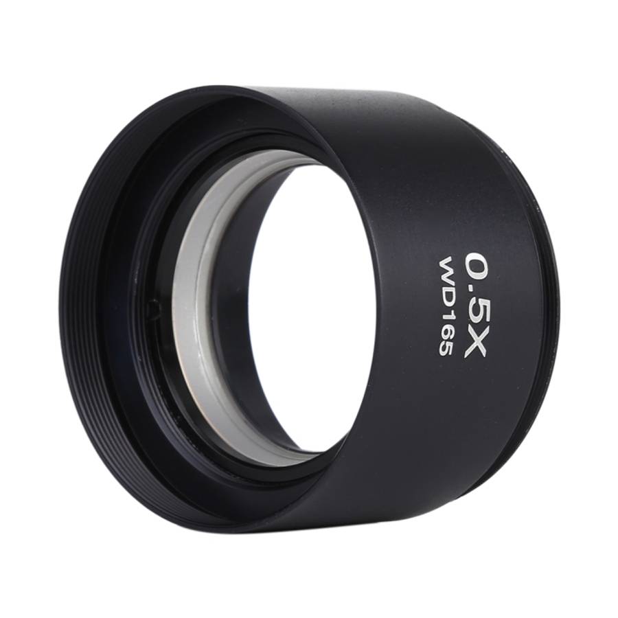 Stereo Microscopes Auxiliary Objective Lens Barlow Lens Magnifier 0.5X WD165