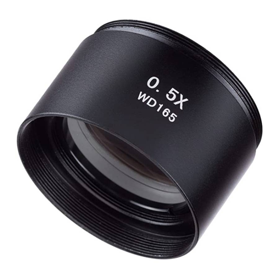 Stereo Microscopes Auxiliary Objective Lens Barlow Lens Magnifier 0.5X WD165