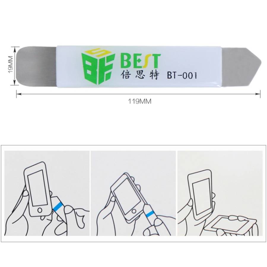 2 PCS BEST BST-001 Stainless Steel Blade Soft Thin Pry Spudger