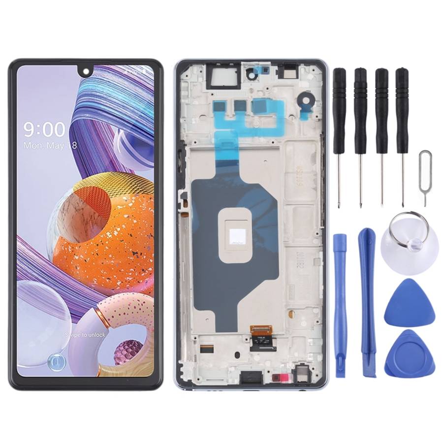 LCD Screen and Digitizer Full Assembly with Frame for LG Stylo 6 / K71 LMQ730TM LM-Q730TM LMQ730H...