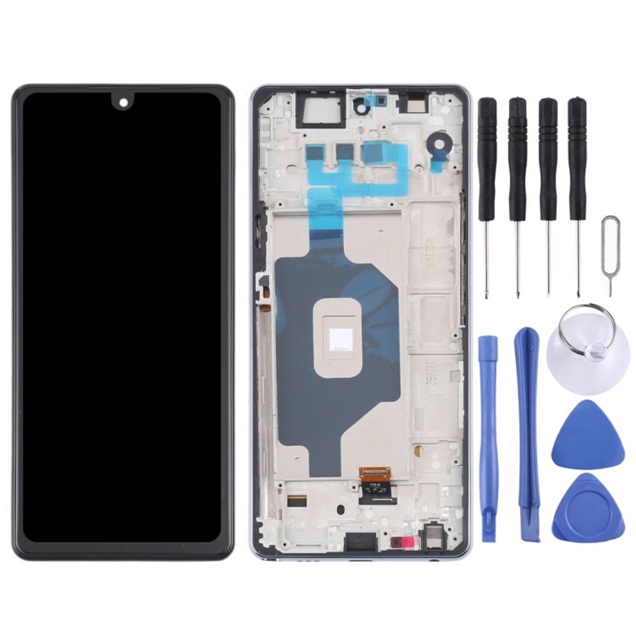 LCD Screen and Digitizer Full Assembly with Frame for LG Stylo 6 / K71 LMQ730TM LM-Q730TM LMQ730H...
