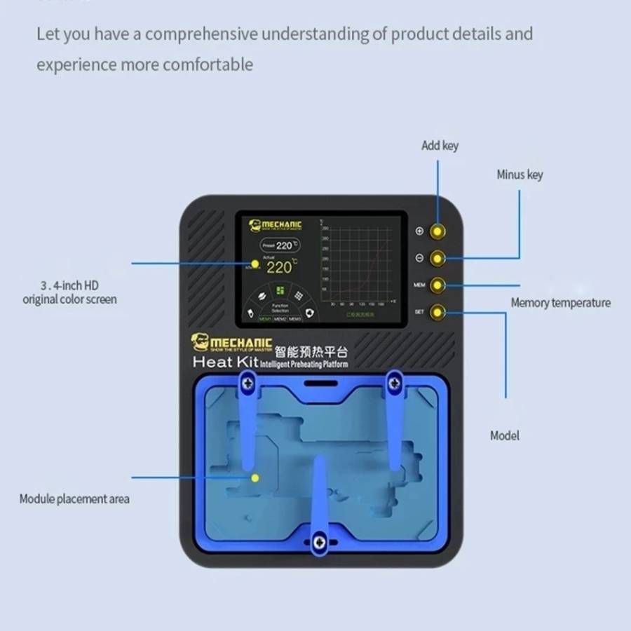 Mechanic Reflow Soldering Heating Platform , US Plug, Reflow (US Plug), Reflow (EU Plug)