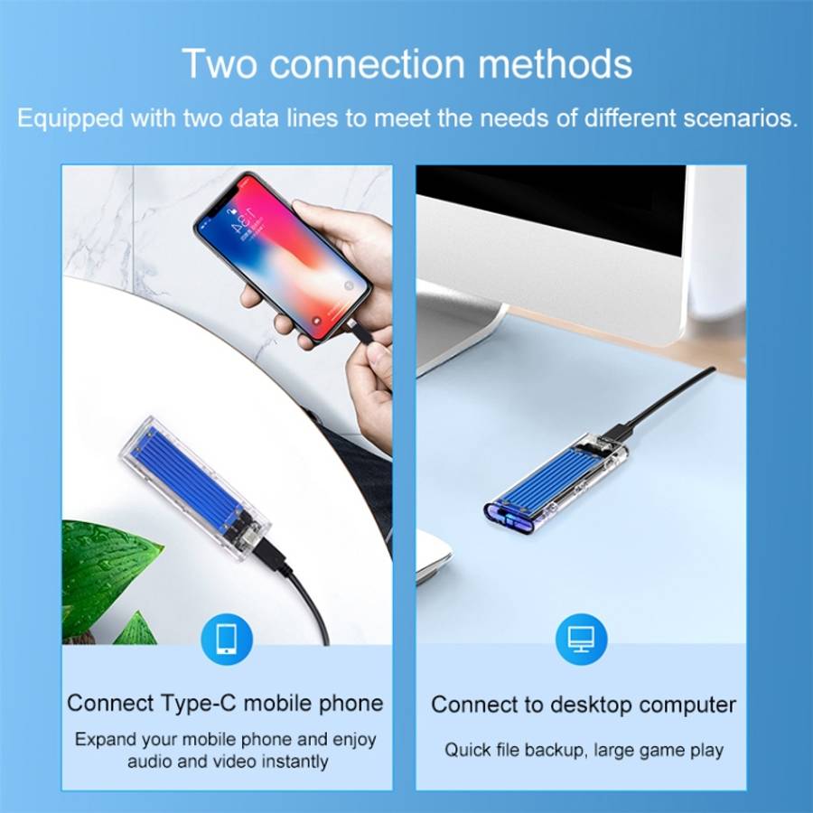ORICO TCM2M-C3 M.2 SSD Dual Protocol Hard Disk Case