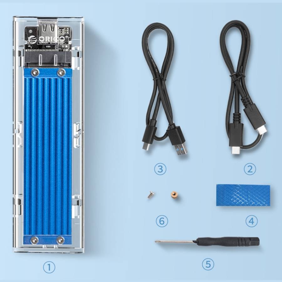 ORICO TCM2M-C3 M.2 SSD Dual Protocol Hard Disk Case