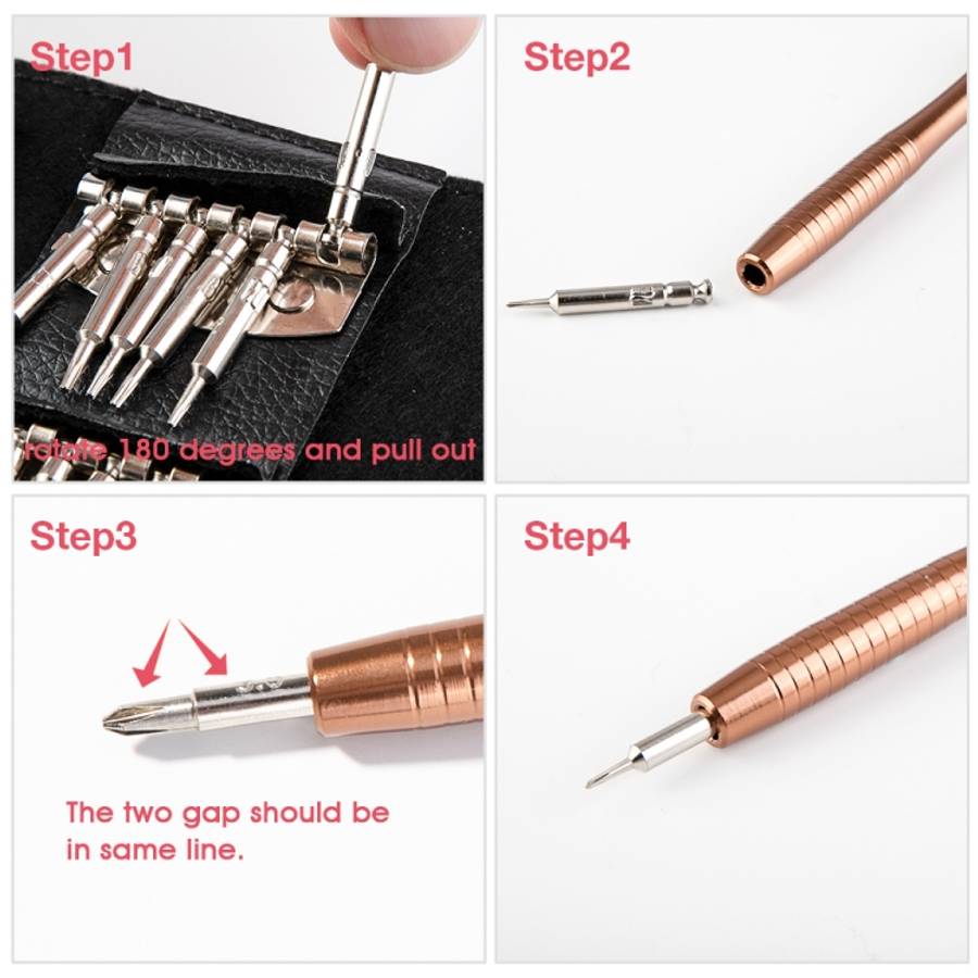 27 in 1 Magnetic Suction Portable Wallet Type Screw Driver Set Mobile Phone Tablet Maintenance Tool
