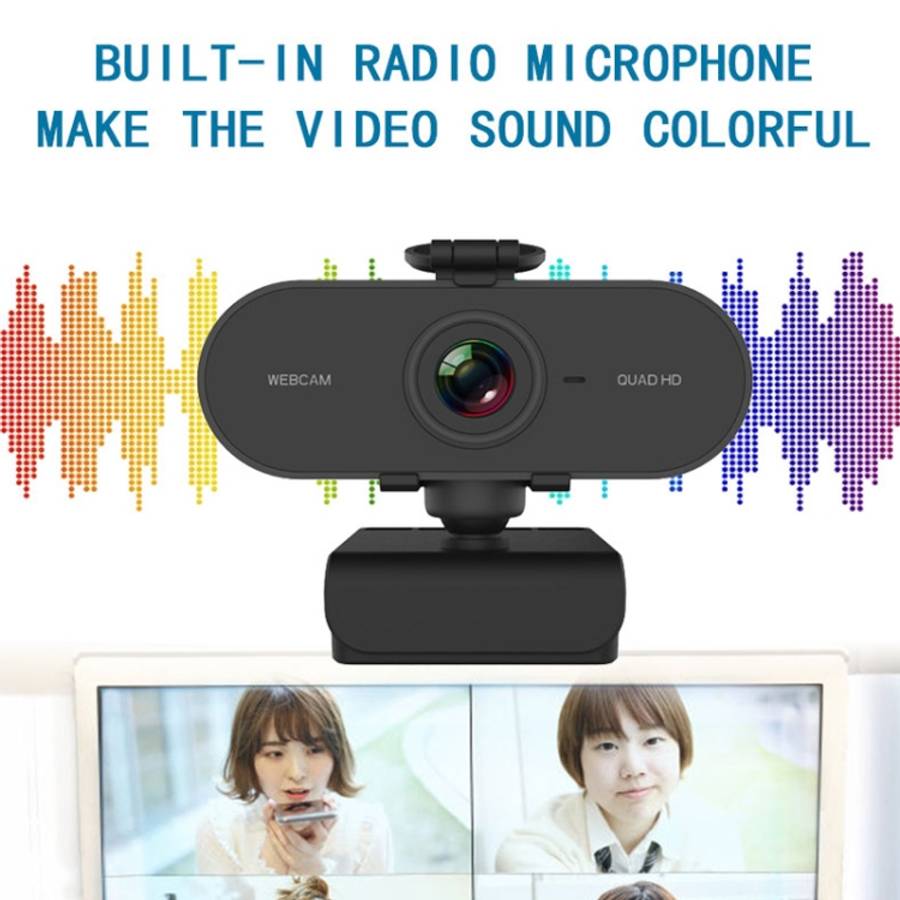 B1 4 Million Pixels 2K Resolution HD 1080P 360 Degrees Rotation Webcam with Mic &amp; Tripod