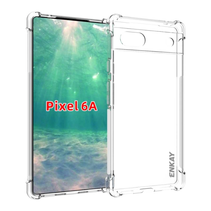 For Google Pixel 6A ENKAY Transparent TPU Shockproof Case