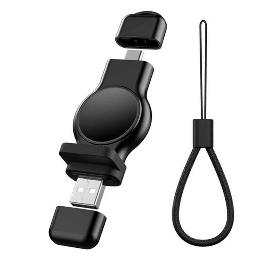 A05 2 in 1 Type C / USB-C to USB-A Magnetic Quick Wireless Charger for Apple Watch