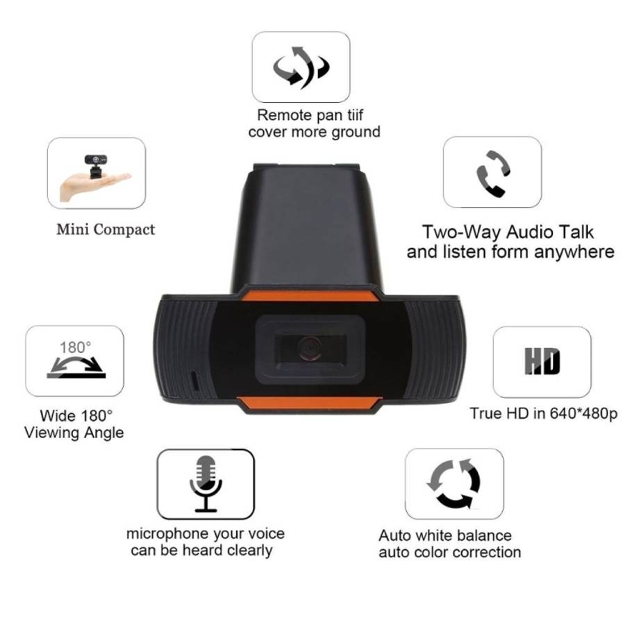 Webcam HD 480P PC Camera for Skype for Android TV   Rotatable Computer Camera USB Web Cam