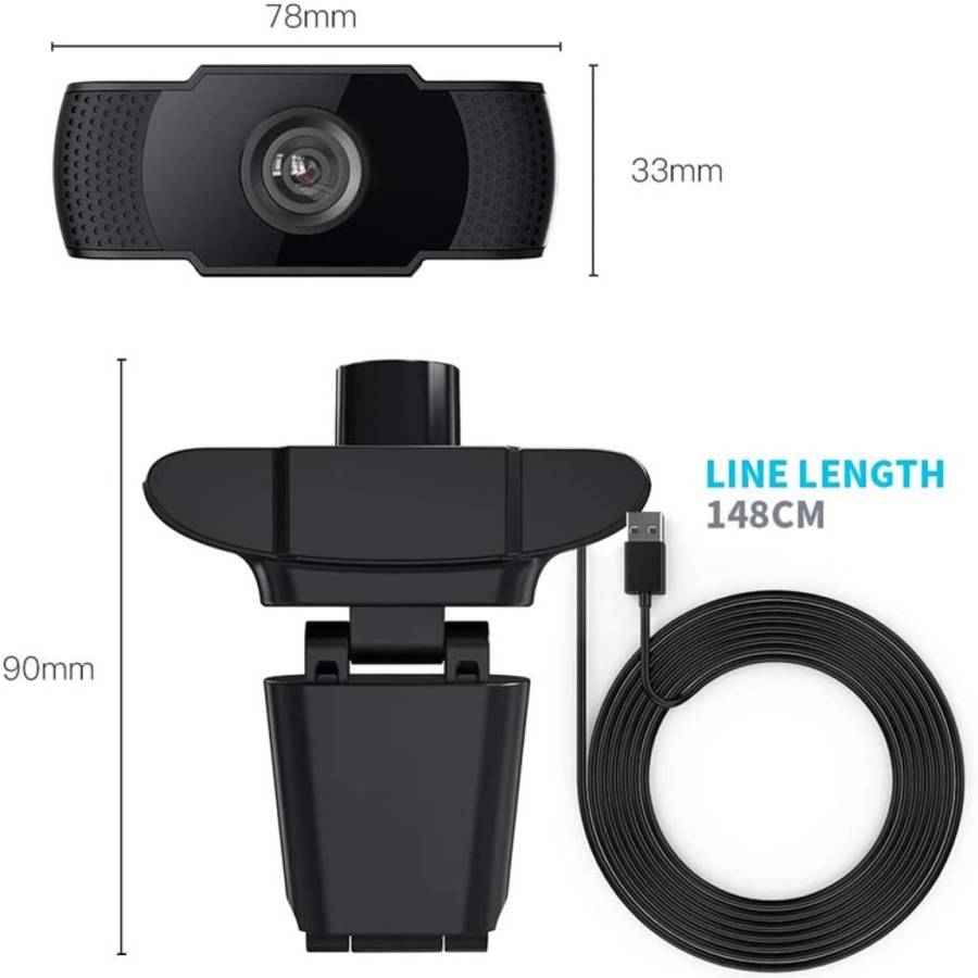 HD 1080P Megapixels USB Webcam Camera CMOS Sensor with MIC for Computer PC Laptops