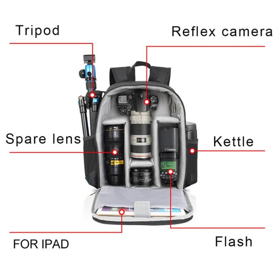 SLR Camera Shoulder Digital Camera Bag Outdoor Lightweight and Durable Nylon Photography Backpack...