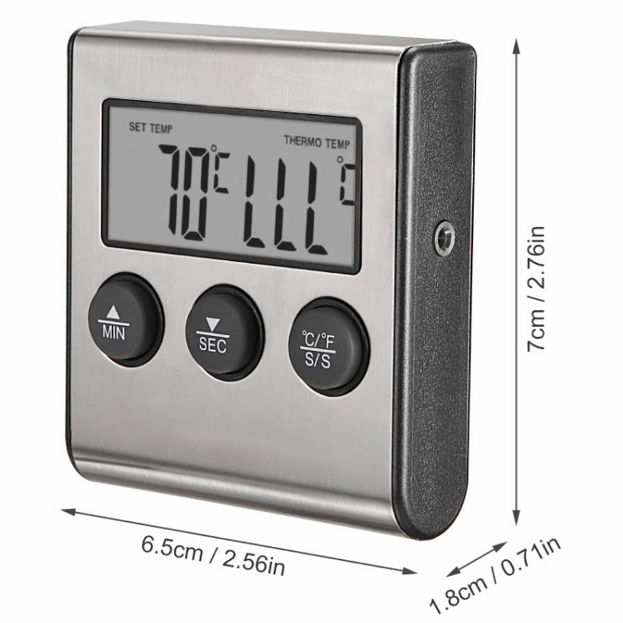 Digital Oven Thermometer Kitchen Food Cooking Meat BBQ Probe Thermometer Timer Water Milk Tempera...