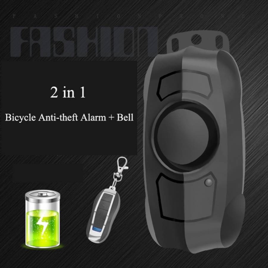 Bicycle Lock Anti-theft Anti-lost USB Charging Wireless Remote Control Vibration Alarm Detector S...