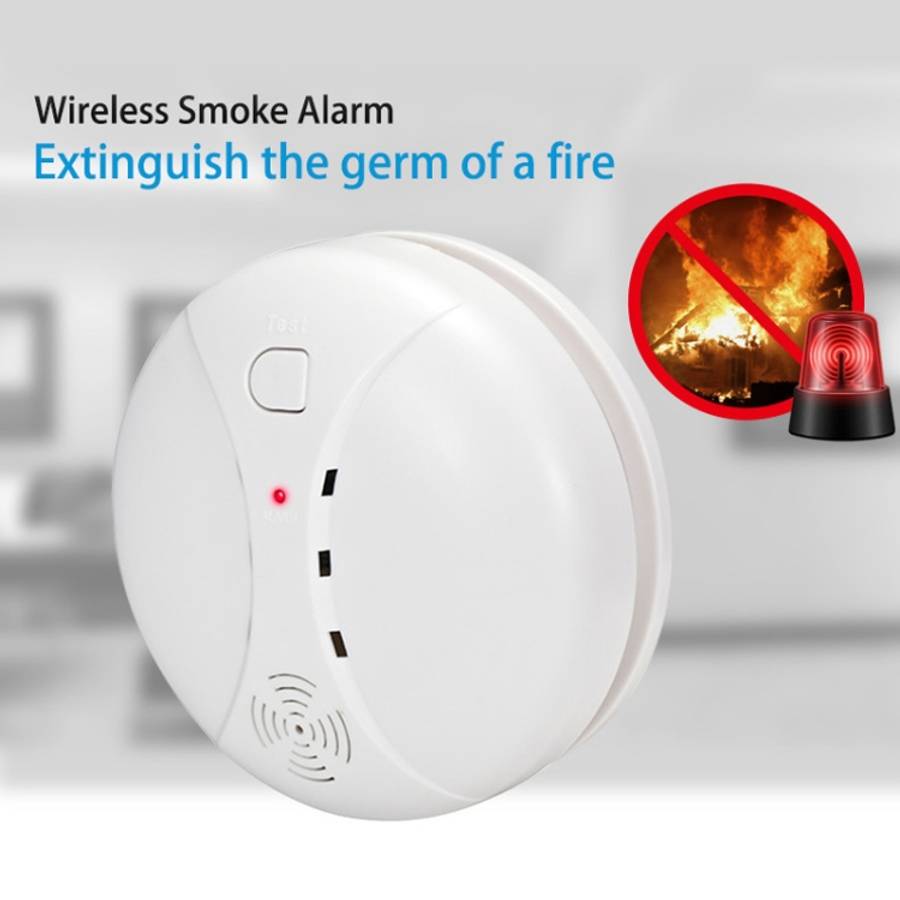 ZC-S004 Wireless Fire Sensor Protection Smoke Detector Home Security Alarm Systems