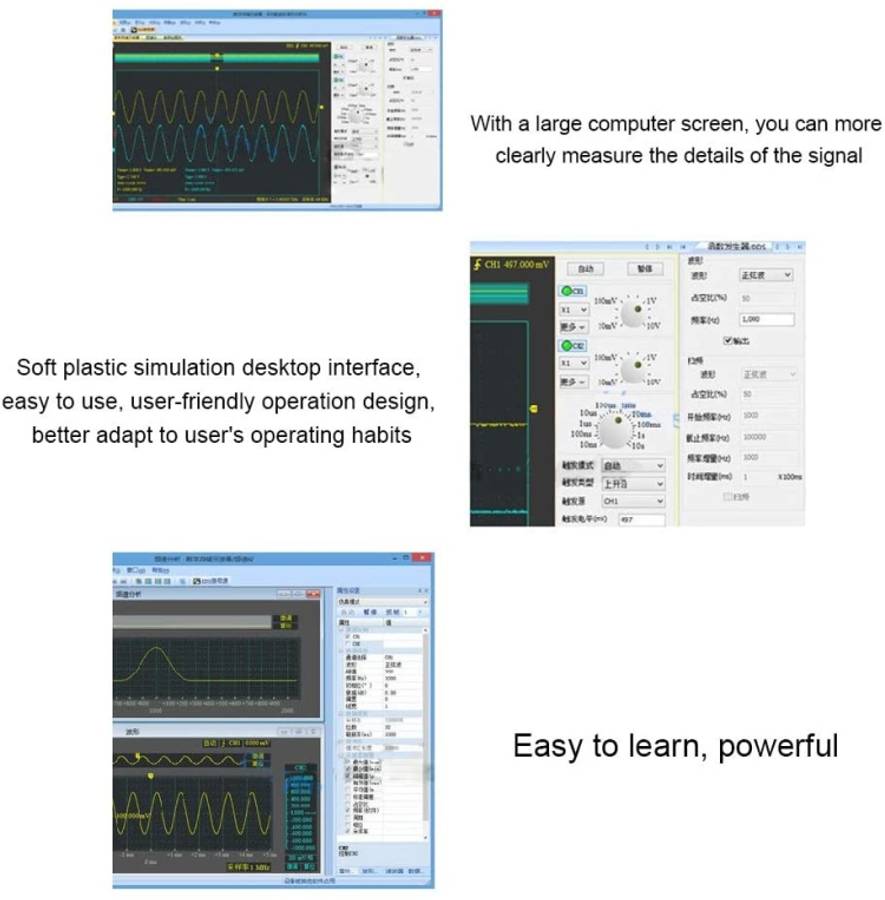 ISDS205A Multifunctional 20M Bandwidth 48MGS/s USB Virtual Digital Oscilloscope PC Spectrum Analy...