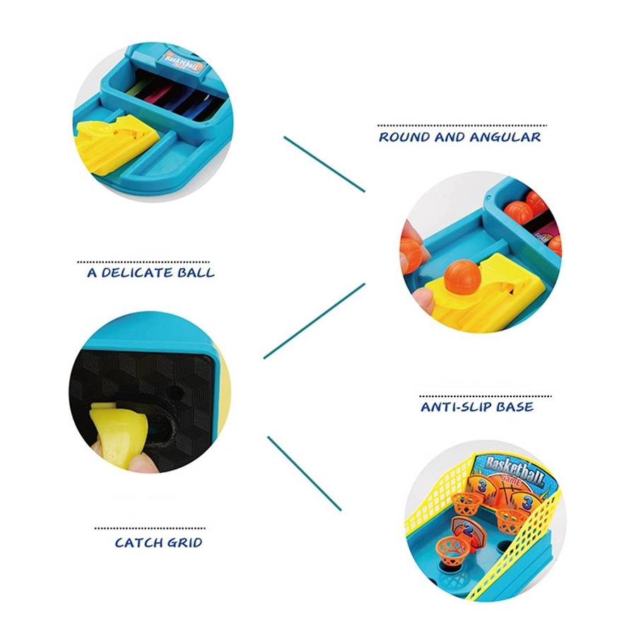 Mini Desktop Basketball Game Stand Finger Ejection Shooting Machine Children Parent-Child Interac...