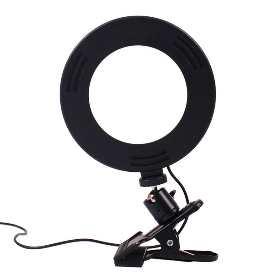 6 inch Strong Clip Fill Light With Adjustable Temperature LED Ring Light Desktop Computer Clip Li...