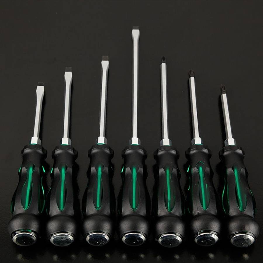 7 PCS / Set Knocking Screwdriver Oil-Resistant Through-Core Screwdriver Home Auto Repair Screwdri...