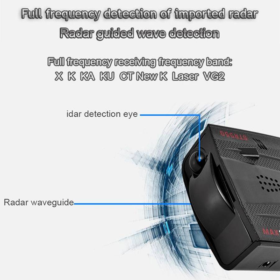 STR550 Laser Radar Speaker Car Mobile Speaker Auto Electronic Dog Support English / Russian