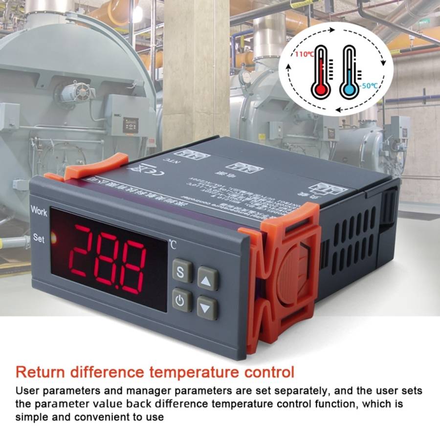 MH-1210W Digital LCD Temperature Controller Thermocouple Thermostat Regulator with Sensor Termome...