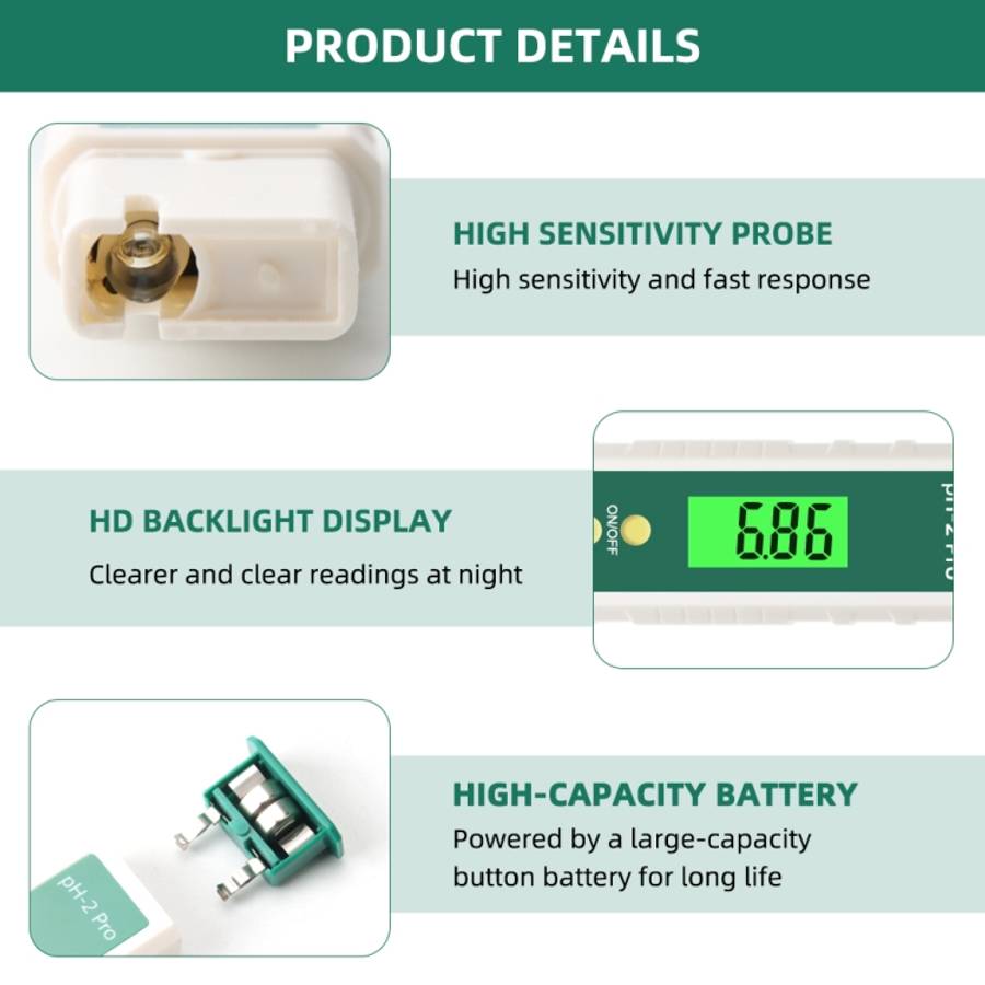 PH-2 Pro Litmus Tester Litmus Test Paper Color Change PH Meter Water Quality Meter