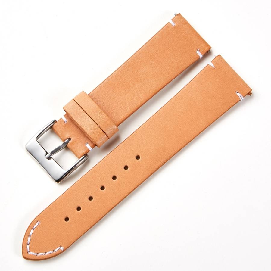First Layer Retro Cowhide Frosted Bottom Leather Quick Release Ultra-Thin Universal Watch Strap, ...