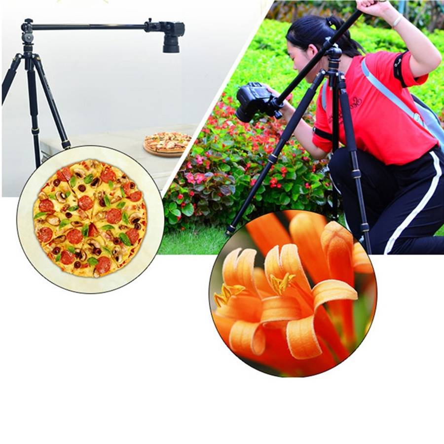TRIOPO Horizontal Overhead Tripod Heads Multi-directional Central-Axis Lock