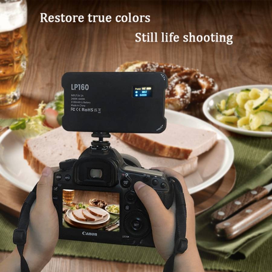 LP160 180 LEDs Square Pocket Fill Light Dual Color Temperature Portable Mobile Phone SLR Computer...