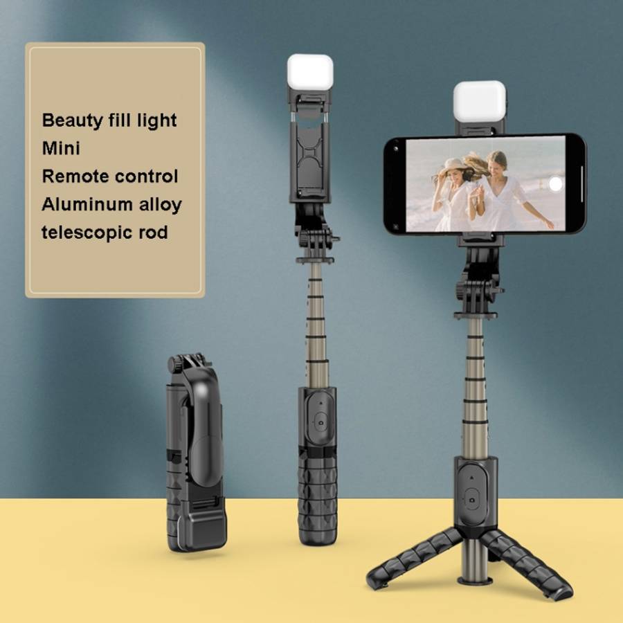 Mini Selfie Stick Integrated Multifunctional Bluetooth Selfie, Specification:, Q10S 70cm With Fil...