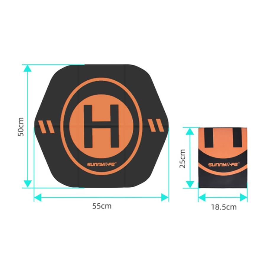Sunnylife Drone Universal Double Sided Foldable Leather Helipad,Size:55 x 50cm