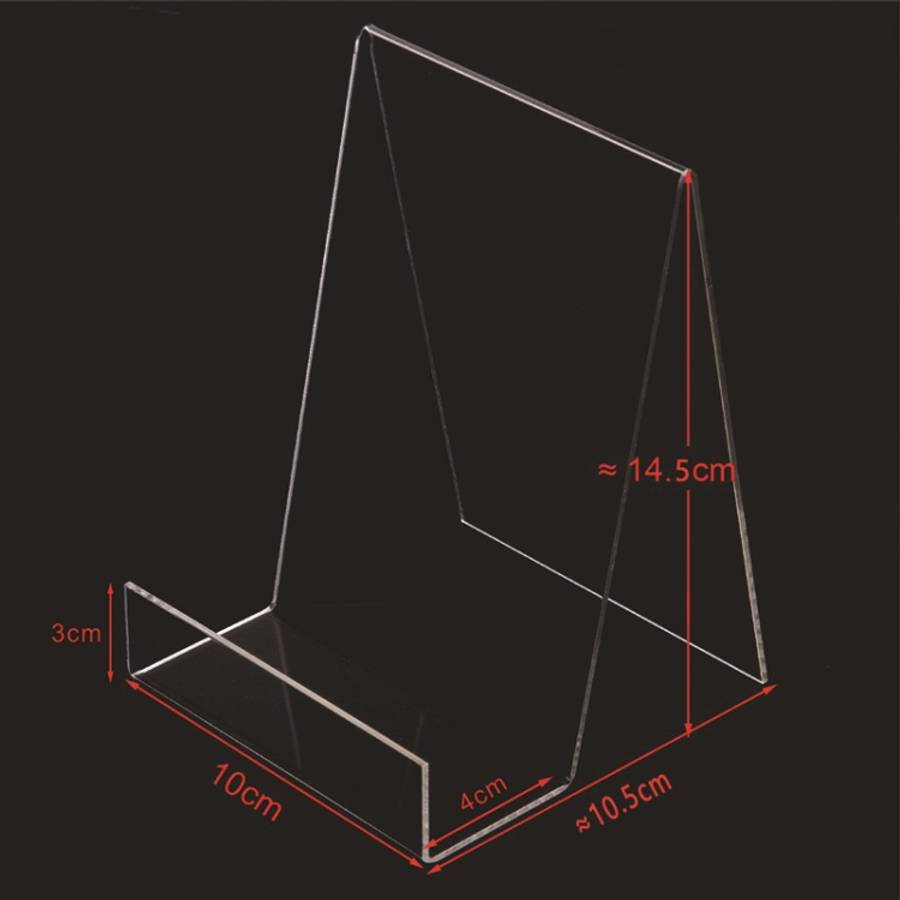2 PCS Acrylic Display Stand Transparent Book Shelf Photo Frame Holder