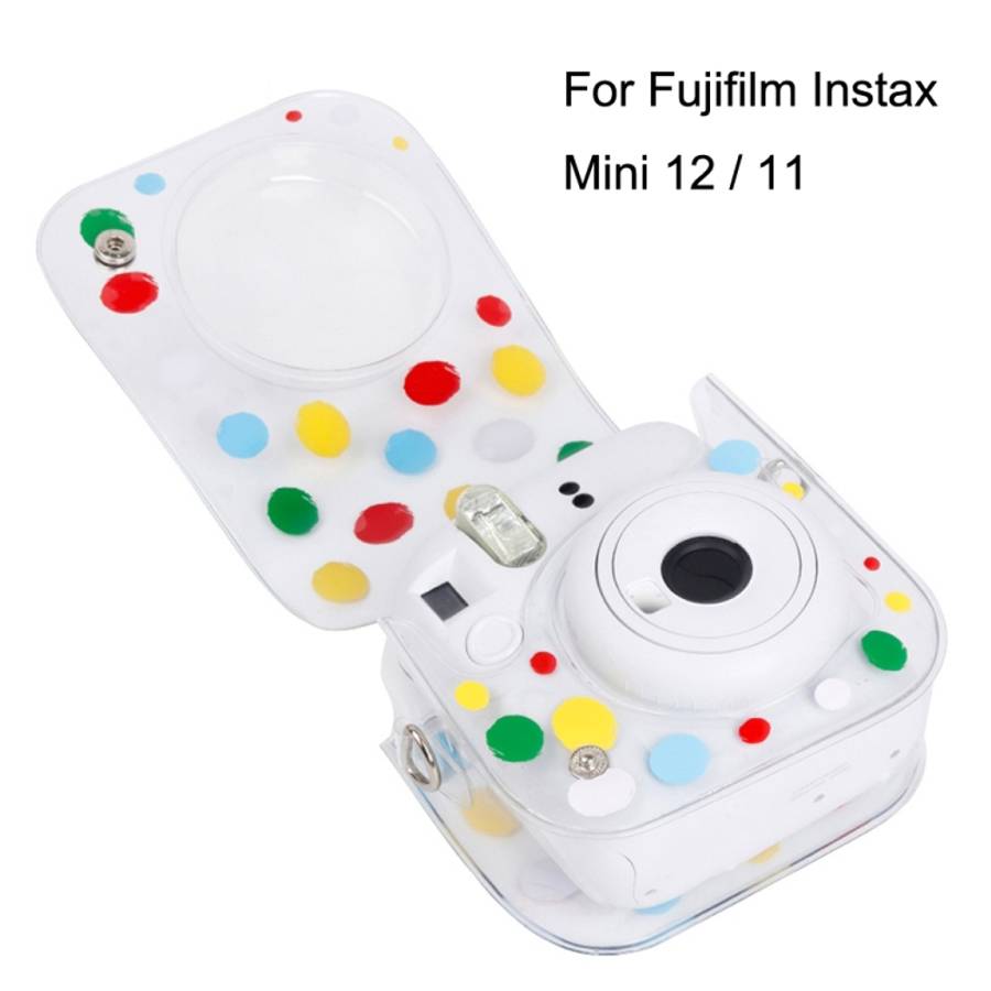 For Fujifilm Instax Mini 12 / 11 Transparent Digital Camera Case, Color Wave Dot