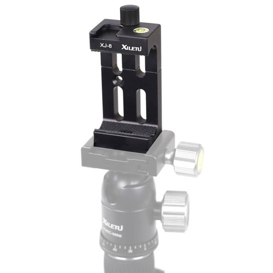 XILETU XJ-8 Aluminum Alloy Camera Head Tripod Mobile Phone Clip