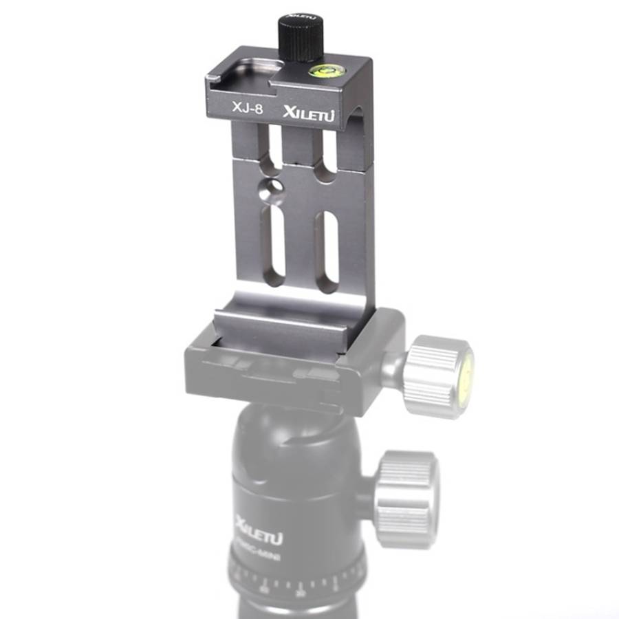 XILETU XJ-8 Aluminum Alloy Camera Head Tripod Mobile Phone Clip