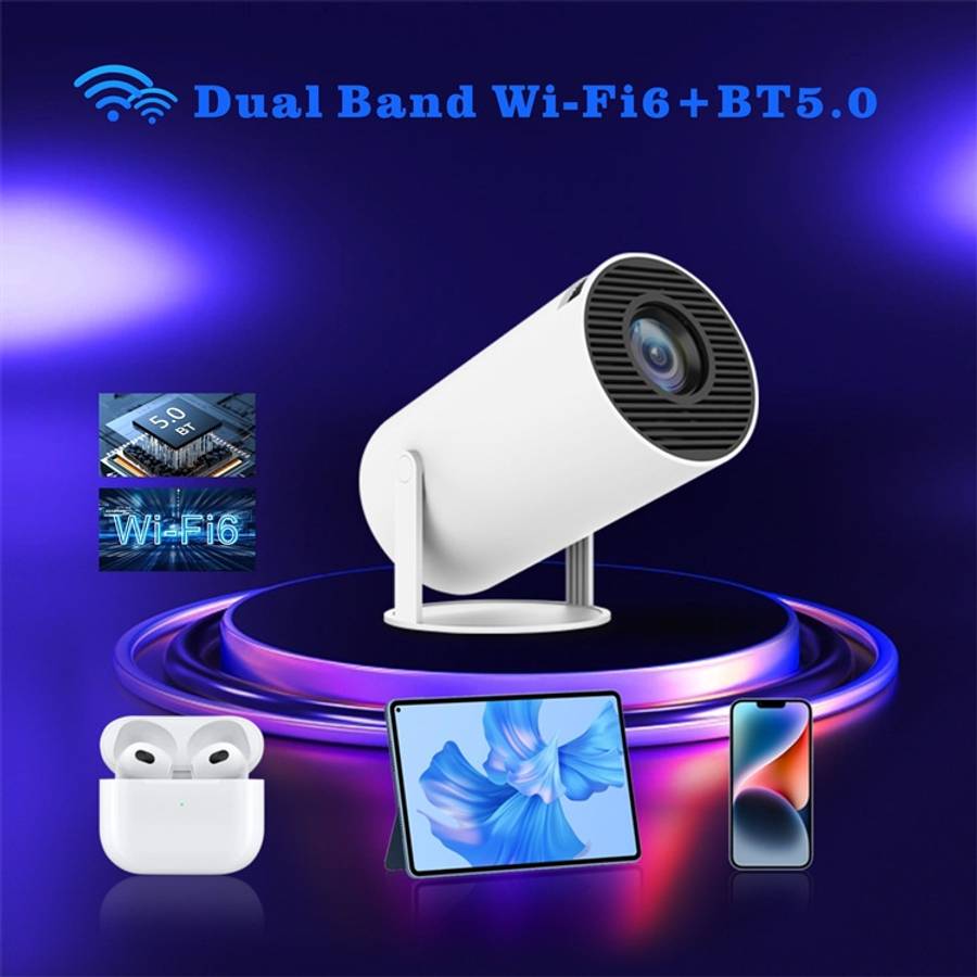 HY300 Smart Projector Android 11.0 System 120 Lumen Portable Projector, US Plug, UK Plug, AU Plug...