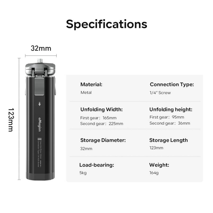 aMagisn AM11 Metal Desktop Tripod Mini Sports Camera SLR Accessories