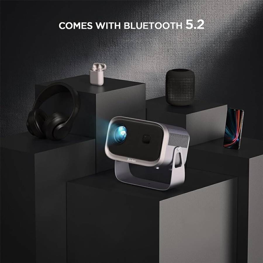 Portable Mini Projector Smart Home Theater, Android 4K HD Version, Same Screen Version For Mobile...