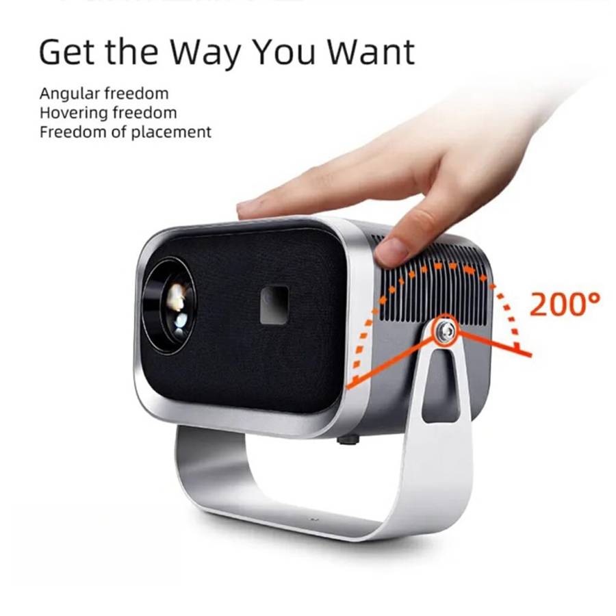 Portable Mini Projector Smart Home Theater, Android 4K HD Version, Same Screen Version For Mobile...