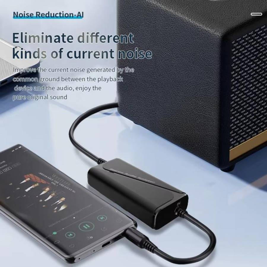 Bluetooth 5.4 Audio Common Ground Isolator Receiver Anti-interference Noise Reducer