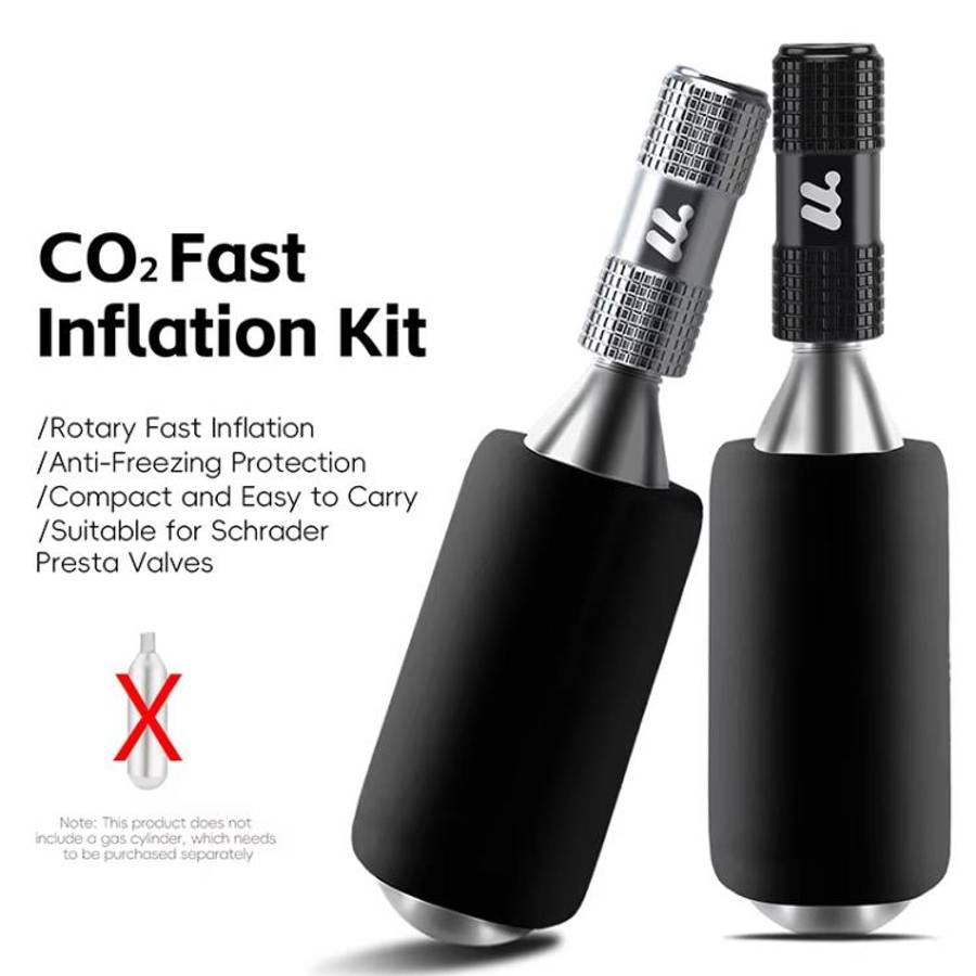 WEST BIKING Bicycle CO2 Inflator Valve Head Universal Adapter for Presta &amp; Schrader Valves wi...