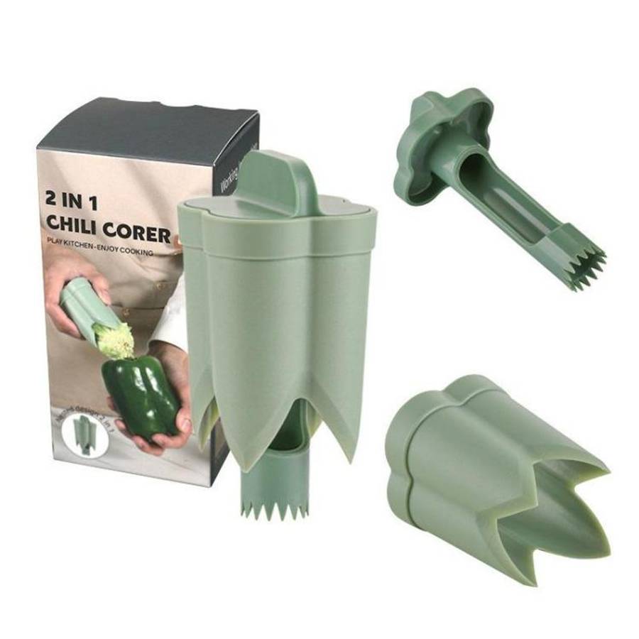 LsCook 3pcs /Box ABS Plastic Corer Pitting Tool Chili Seeder