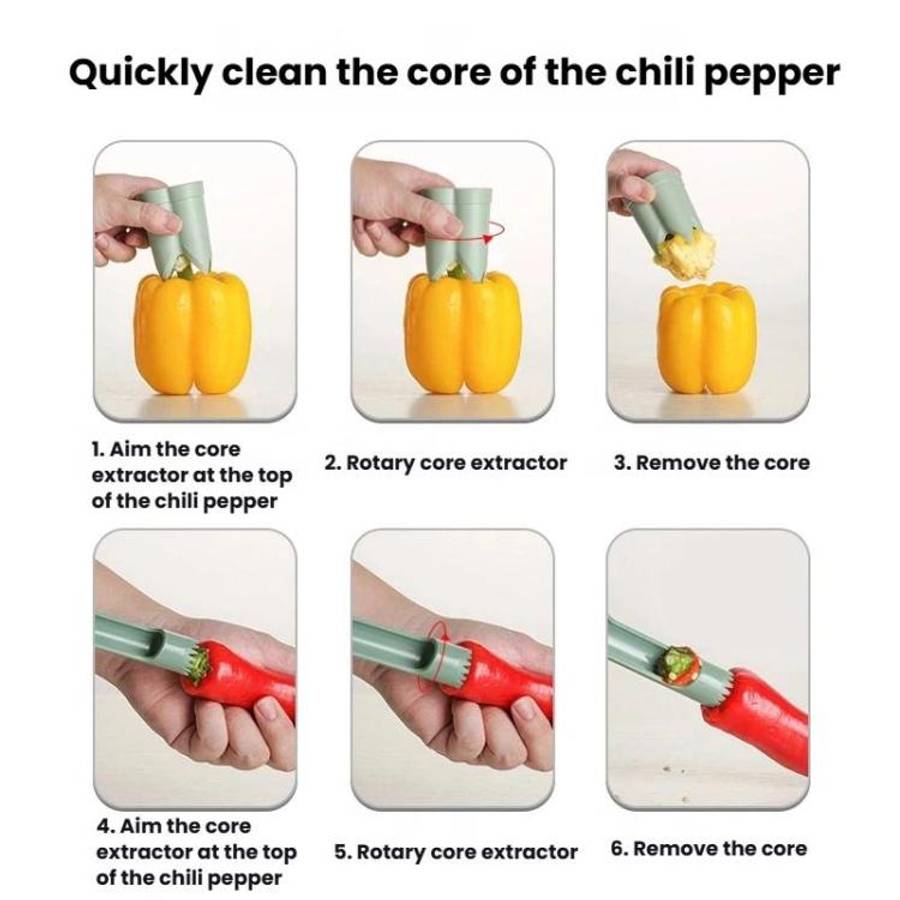 LsCook 3pcs /Box ABS Plastic Corer Pitting Tool Chili Seeder