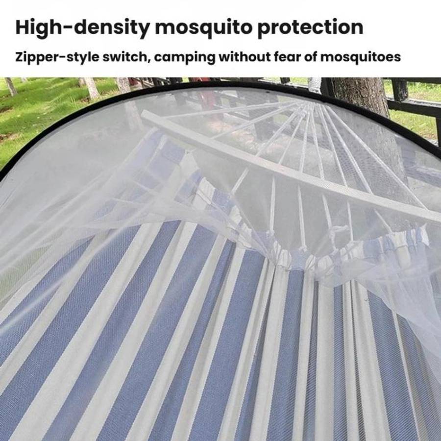 220 x 150cm Anti-rollover Mosquito Net Hammock Thickened Canvas Double Outdoor Swing Chair