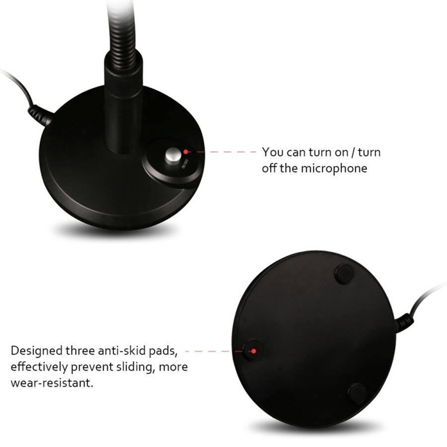 USB Condenser Microphone with Cable for Computer PC Desktop Laptop Notebook Cable Recording Gamin...