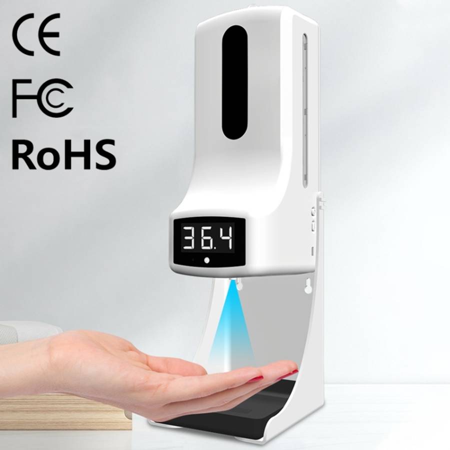 K9 Pro Handsfree Non-contact Body Light-sensitive Distance Sensor Thermometer + 1000ml Automatic ...