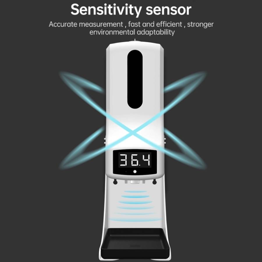 K9 Pro Handsfree Non-contact Body Light-sensitive Distance Sensor Thermometer + 1000ml Automatic ...