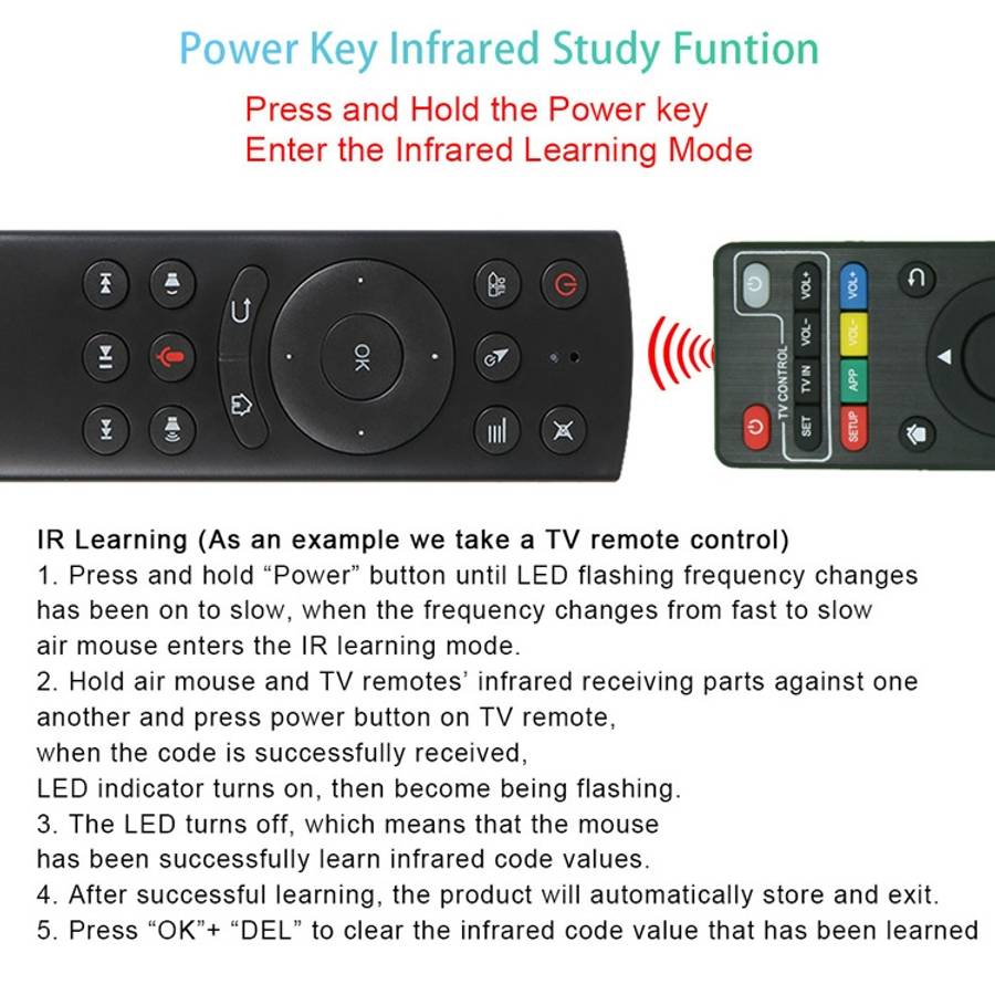 G20S 2.4G Air Mouse Remote Control with Fidelity Voice Input &amp; IR Learning &amp; 6-axis Gyros...