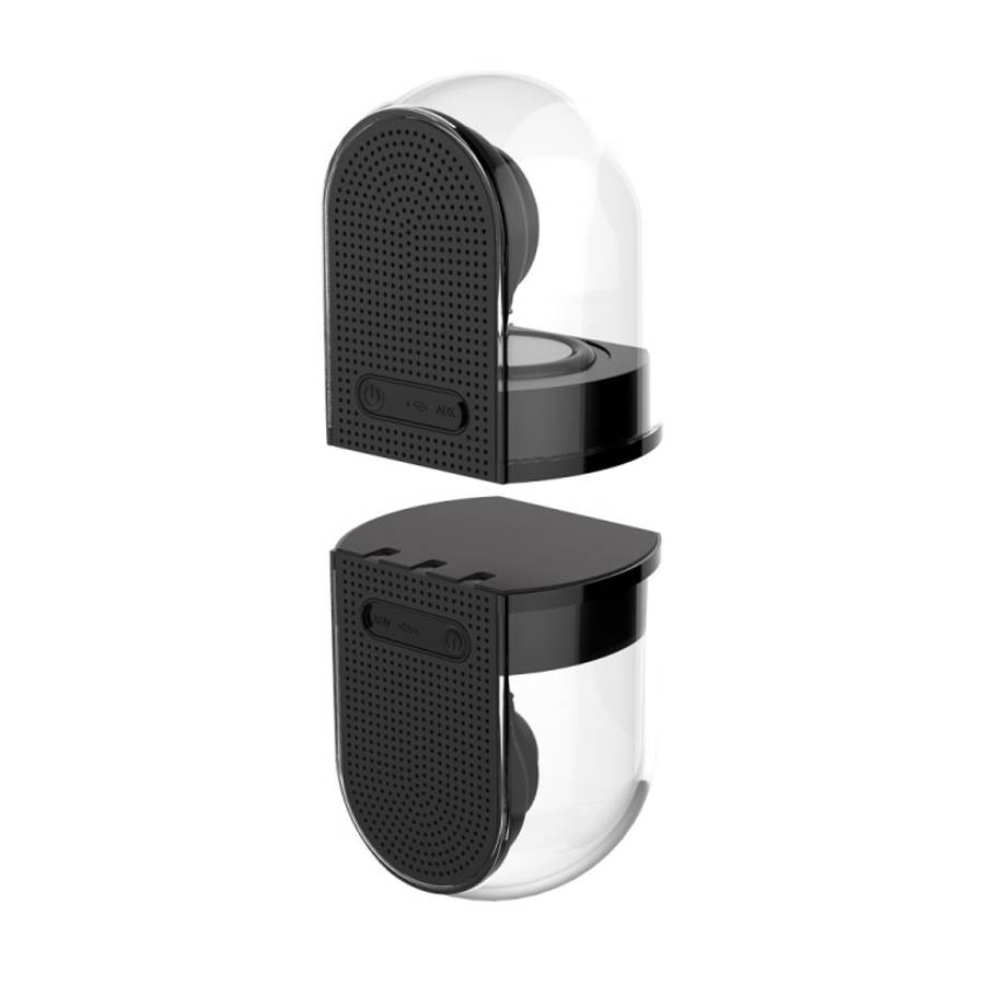 True 3D TWS Magnetic Wireless Bluetooth Stereo Surround HiFi Speaker with Full Transparent Home