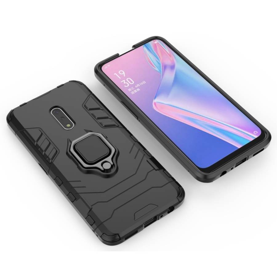 PC + TPU Shockproof Protective Case for OPPO K3 /Realme X, with Magnetic Ring Holder, For OPPO K3