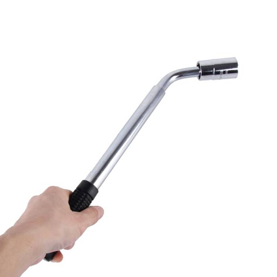 Telescoping Wheel Lug Wrench with Reversible 17mm &amp; 19mm, 21mm &amp; 23mm Socket Adapters And...